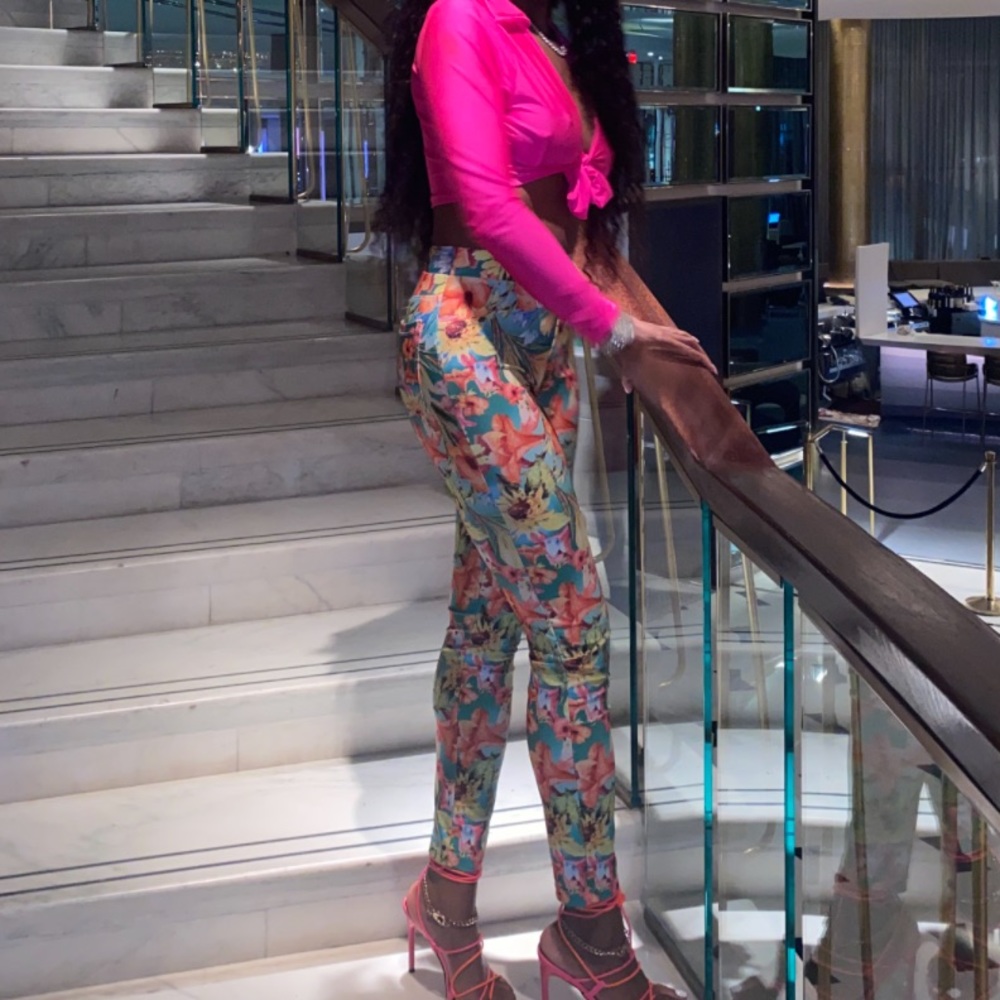 Duckie Confetti floral print pants